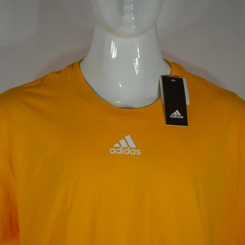 Adidas Amplifier Men's T-Shirt 4XL Short Sleeve Gold White NWT